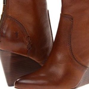 Frye Reina Wedge Short Bootie Zipper